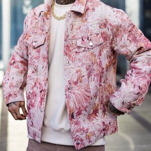 (SOLD) Denim Tapestry Trucker Jacket